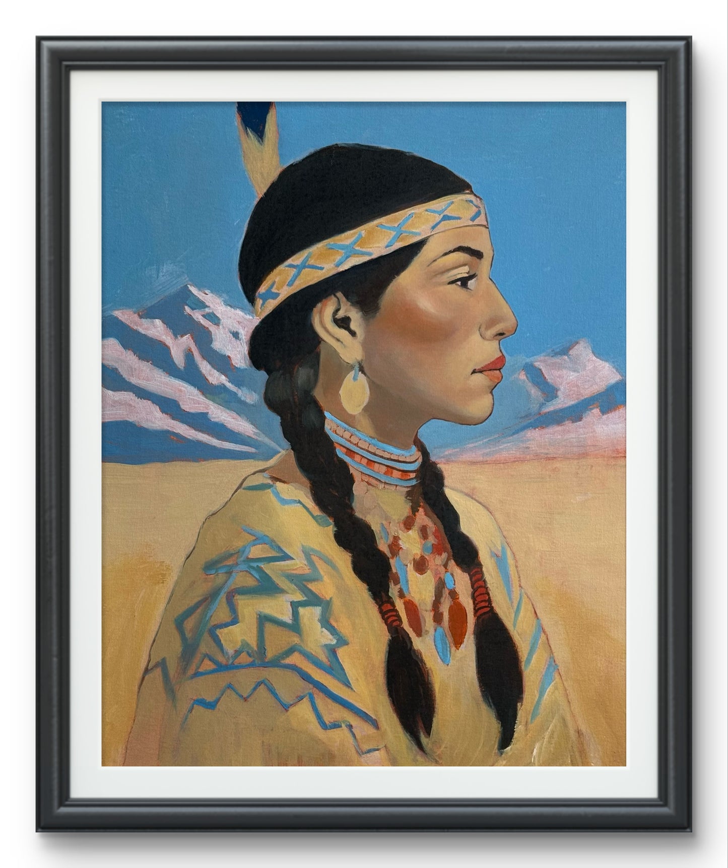 Native American in the winter days
