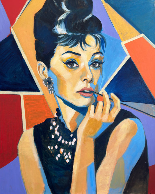 Audrey Hepburn - Portrait orange 1