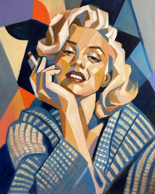 Marylin Monroe - Portrait smoking a cigarette